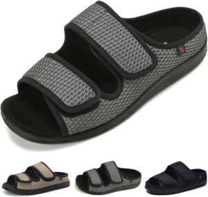 SKIUHS Pantuflas adaptables para diabéticos con Banda Cruzada