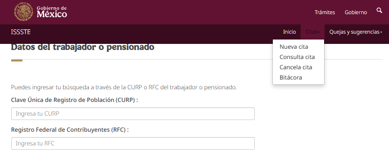 cancelar cita en el issste