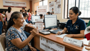 Módulos para realizar el trámite de la CURP biométrica con credencial INAPAM