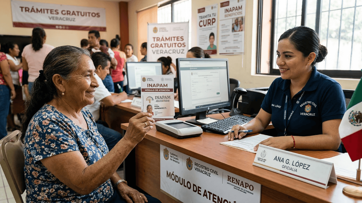 Módulos para realizar el trámite de la CURP biométrica con credencial INAPAM