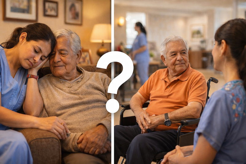 cual opcion es mejor para tu familiar una cuidadora o una residencia