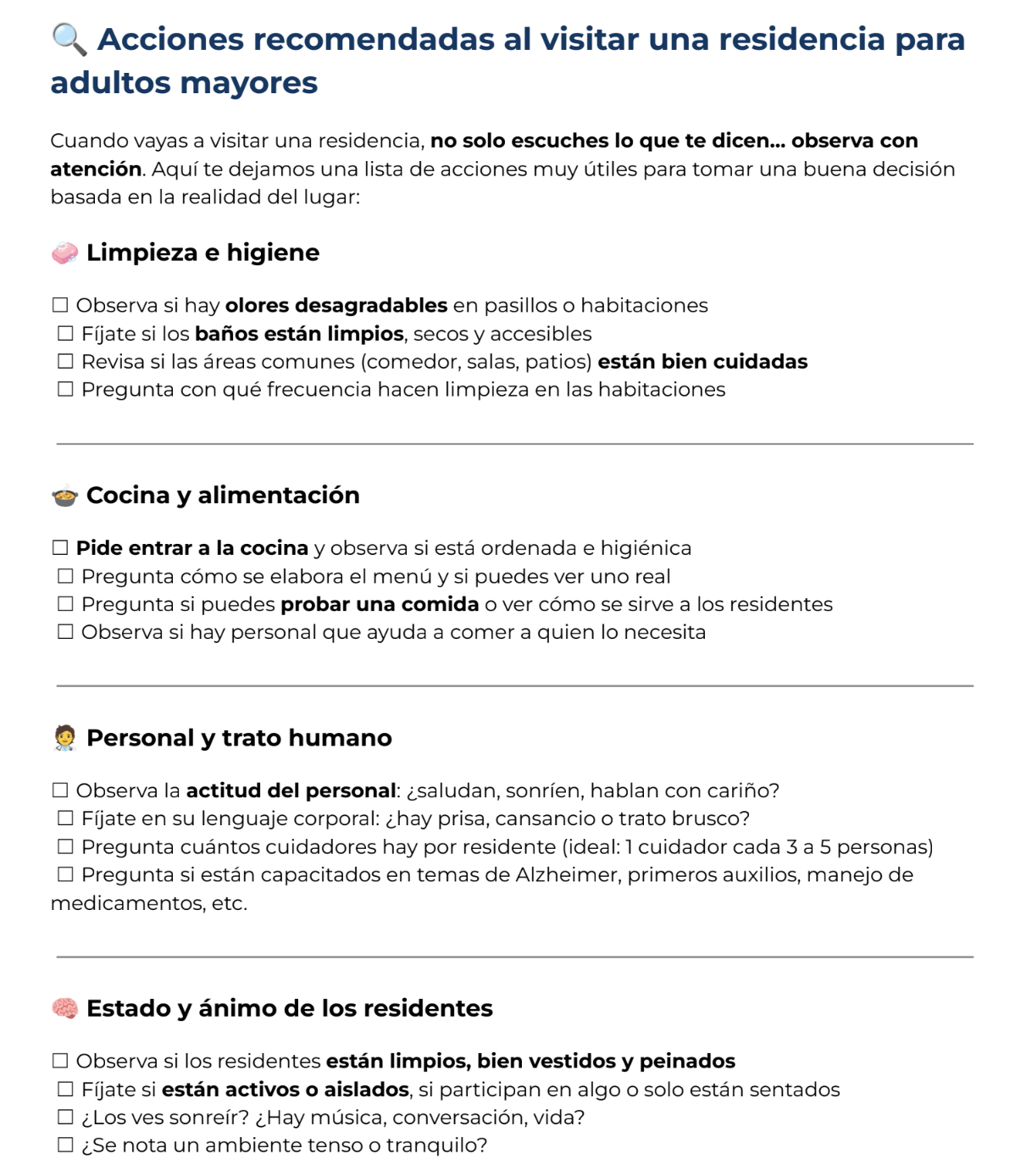 Guía para buscar una residencia